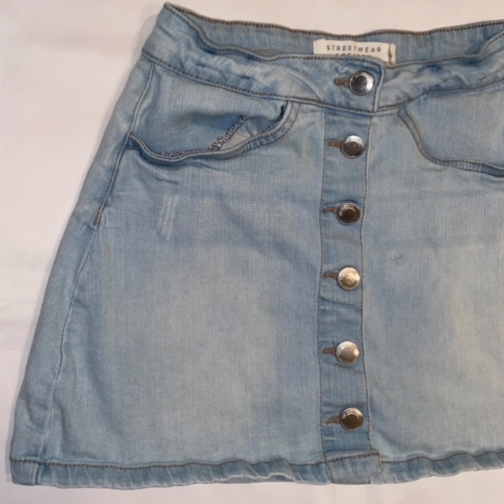 Streetwear Society Jean Mini Skirt - Picture 2 of 9